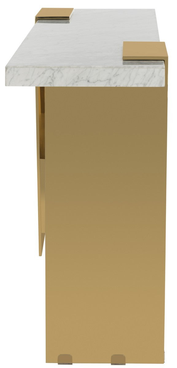 Safavieh Mycha Marble Console Table - White | Console Tables | Modishstore - 4