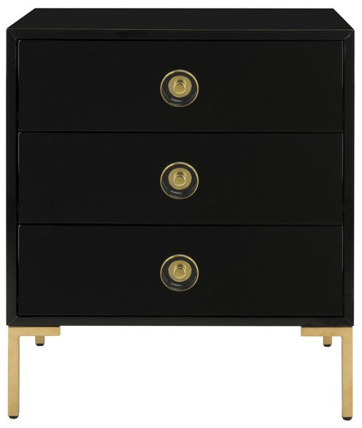 Safavieh Lucian 3-Drawer Side Table - Black | Accent Tables | Modishstore - 2