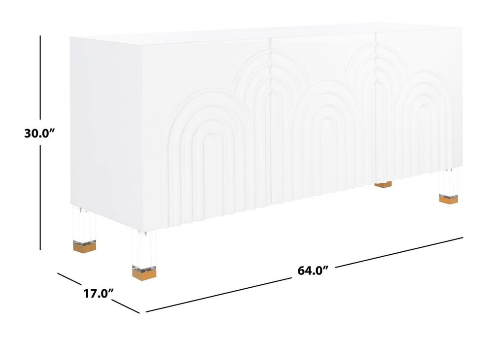 Safavieh Saturn Wave Acrylic Sideboard - White | Sideboards | Modishstore - 4