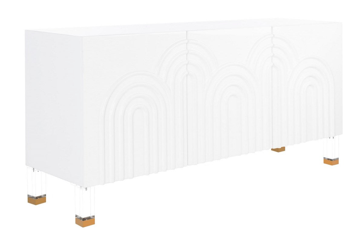 Safavieh Saturn Wave Acrylic Sideboard - White | Sideboards | Modishstore - 3