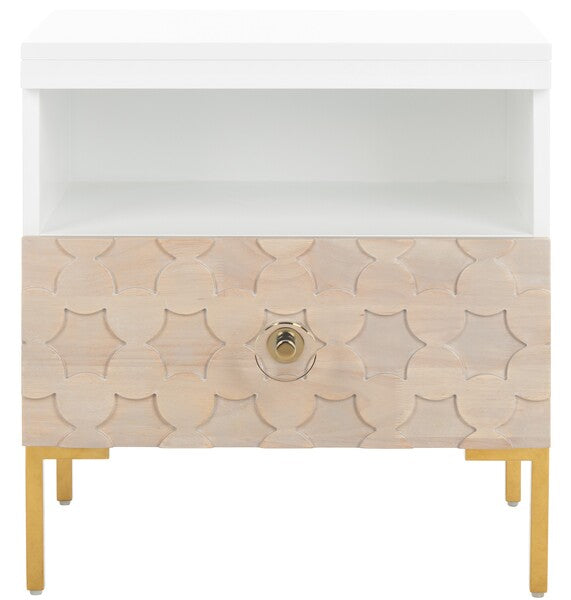 Safavieh Sylvie 1 Drawer Side Table - White | Accent Tables | Modishstore - 2