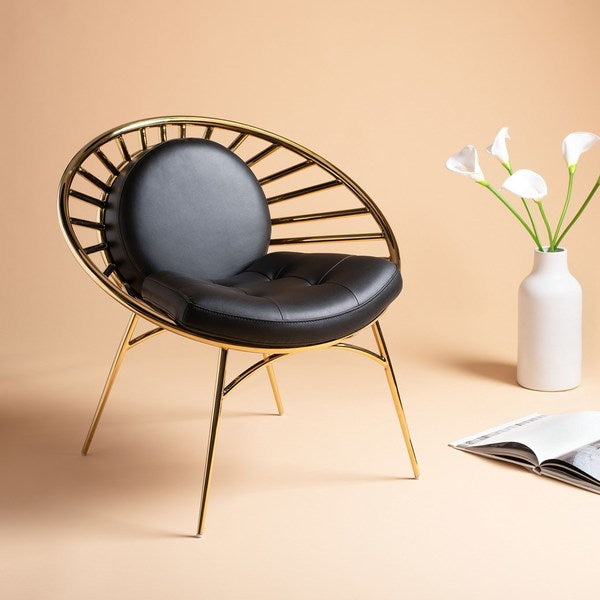 Safavieh Nina Hoop Chair - Black | Accent Chairs | Modishstore