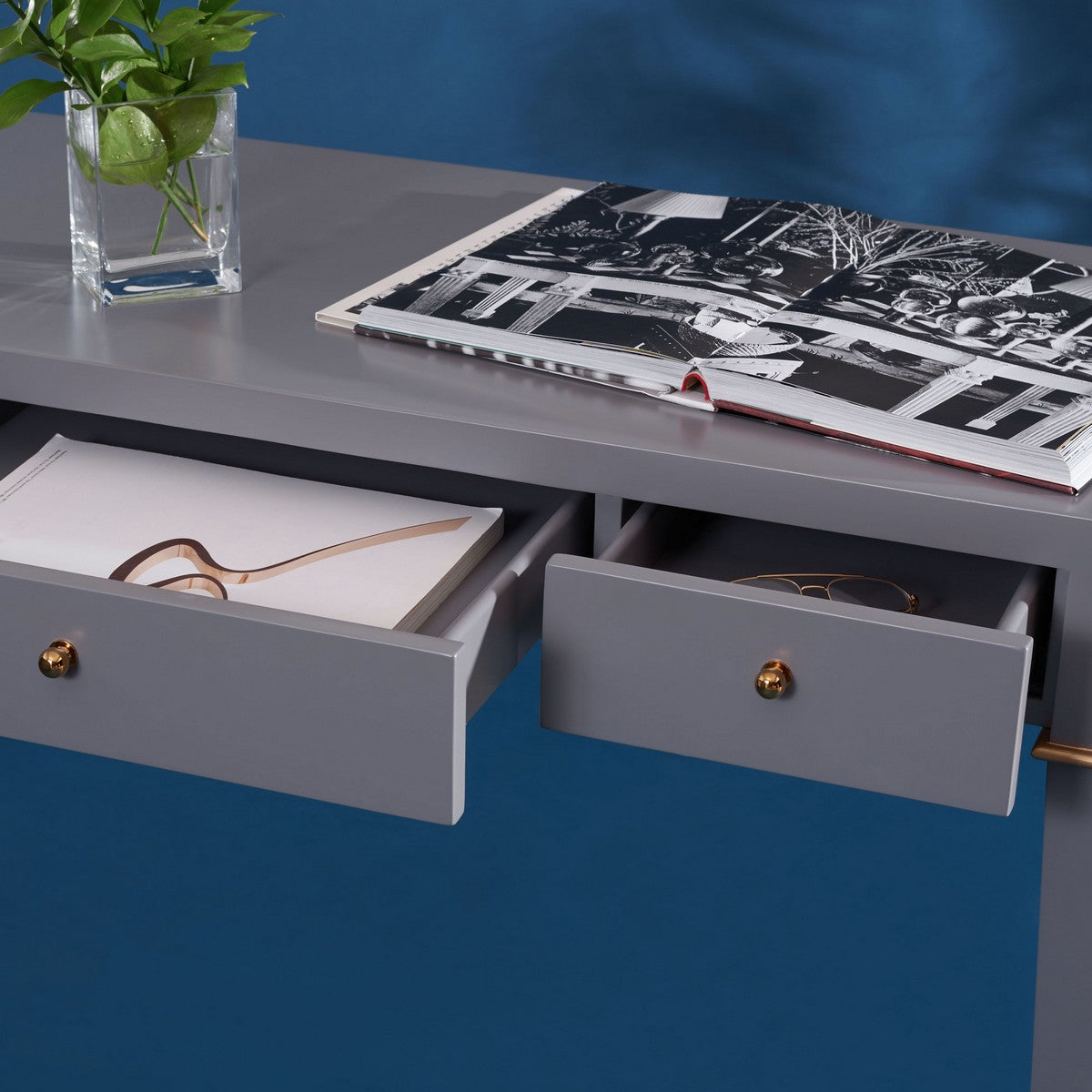 Safavieh Jordyn Modern Desk - Gray | Desks | Modishstore - 2