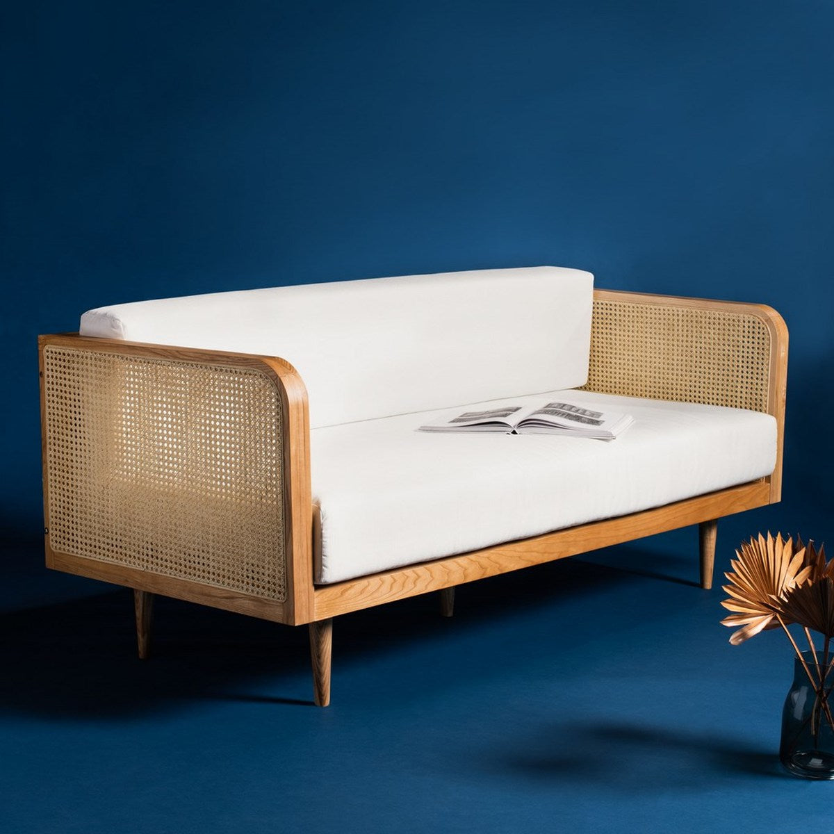 Safavieh Helena French Cane Daybed - Natural | Sofas | Modishstore