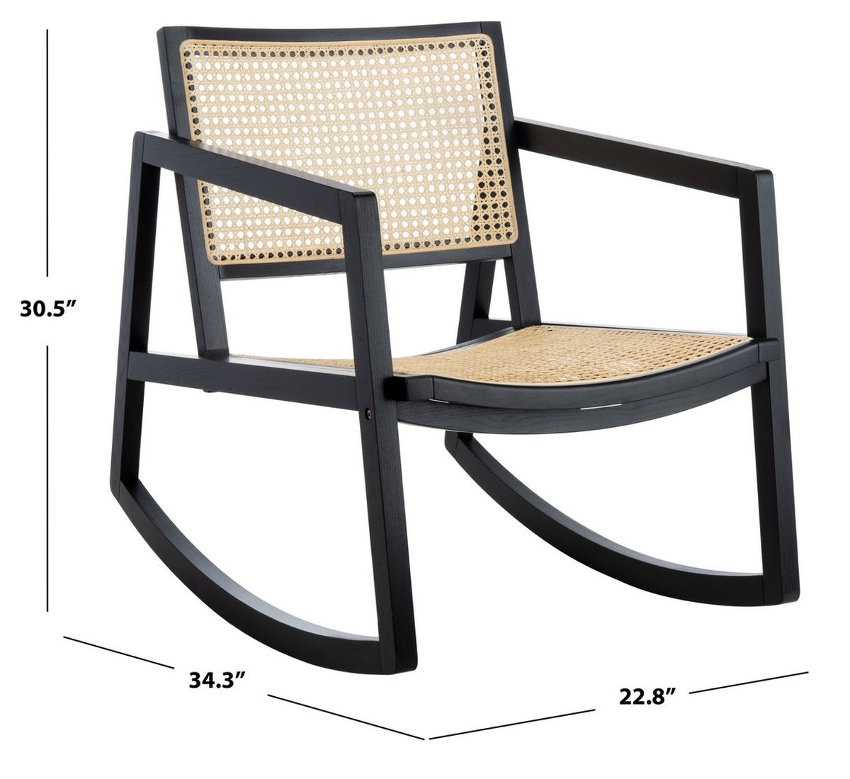 Safavieh Perth Rattan Rocking Chair | Rocking Chairs | Modishstore - 5