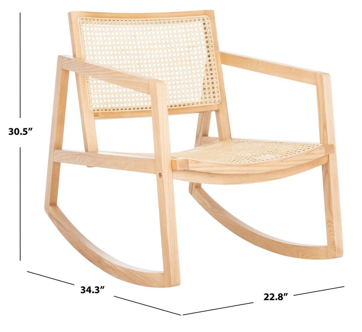 Safavieh Perth Rattan Rocking Chair | Rocking Chairs | Modishstore - 8