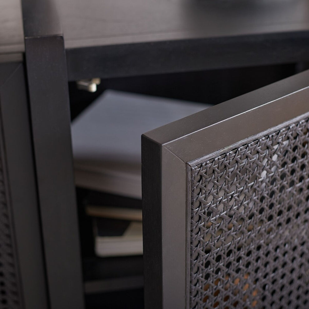 Safavieh Cordelia Rattan Sideboard - Black | Sideboards | Modishstore - 5