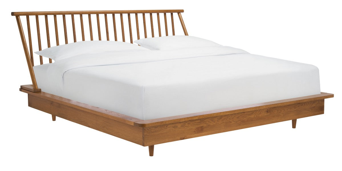 Safavieh Cassius Wood Spindle Bed - Light Brown | Beds | Modishstore - 3