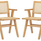 Safavieh Hattie French Cane Arm Chair Set Of 2 | Dining Chairs | Modishstore - 6