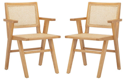 Safavieh Hattie French Cane Arm Chair Set Of 2 | Dining Chairs | Modishstore - 6