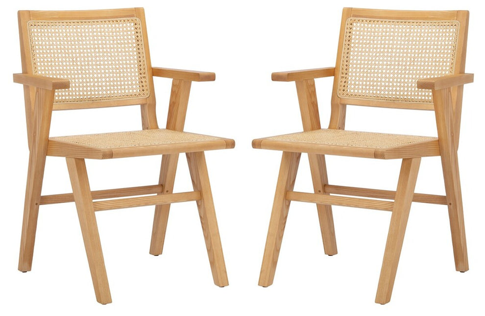 Safavieh Hattie French Cane Arm Chair Set Of 2 | Dining Chairs | Modishstore - 6