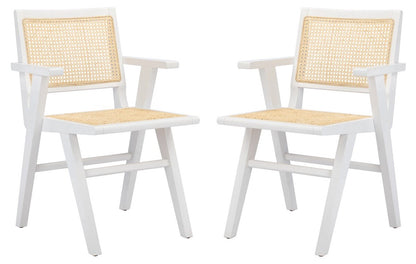 Safavieh Hattie French Cane Arm Chair Set Of 2 | Dining Chairs | Modishstore - 9