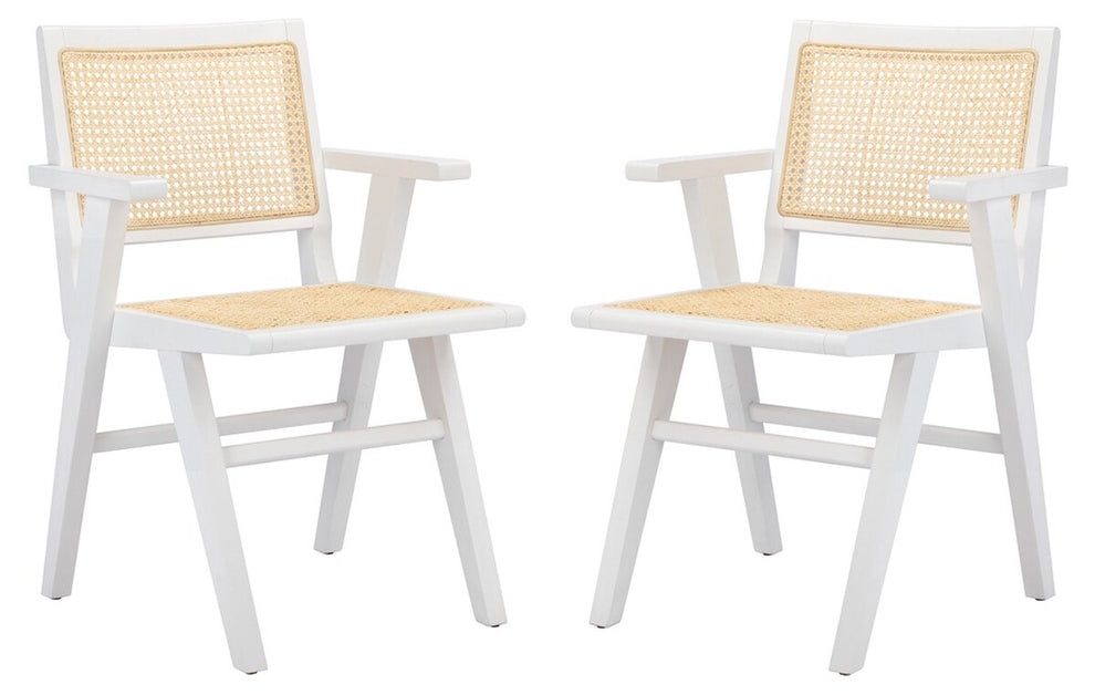 Safavieh Hattie French Cane Arm Chair Set Of 2 | Dining Chairs | Modishstore - 9