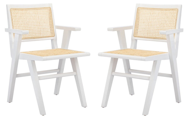 Safavieh Hattie French Cane Arm Chair Set Of 2 | Dining Chairs | Modishstore - 9