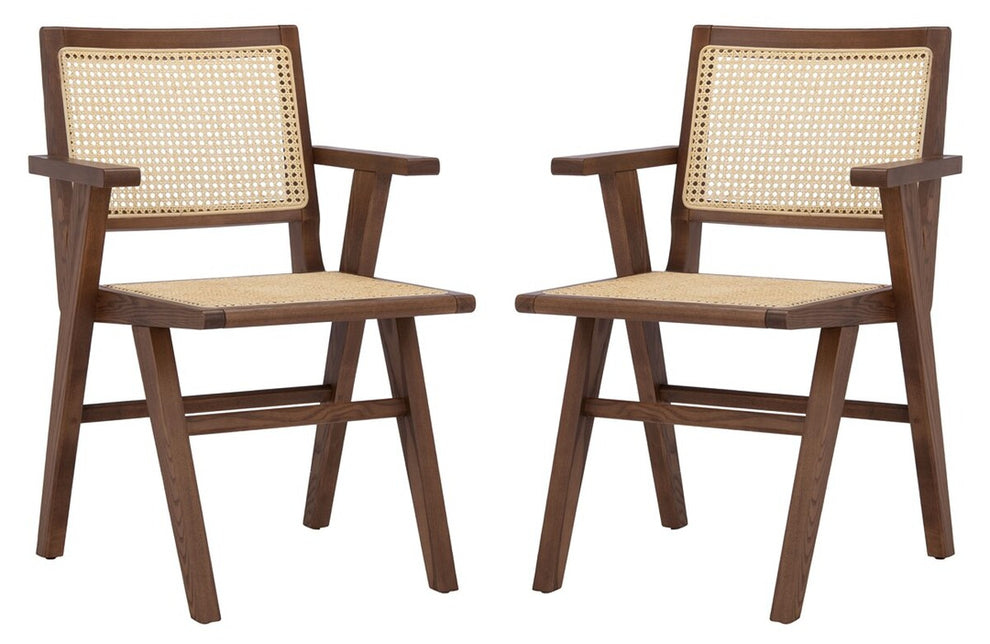 Safavieh Hattie French Cane Arm Chair Set Of 2 | Dining Chairs | Modishstore - 13
