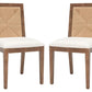 Safavieh Emilio Woven Dining Chair Set Of 2 - Walnut | Dining Chairs | Modishstore
