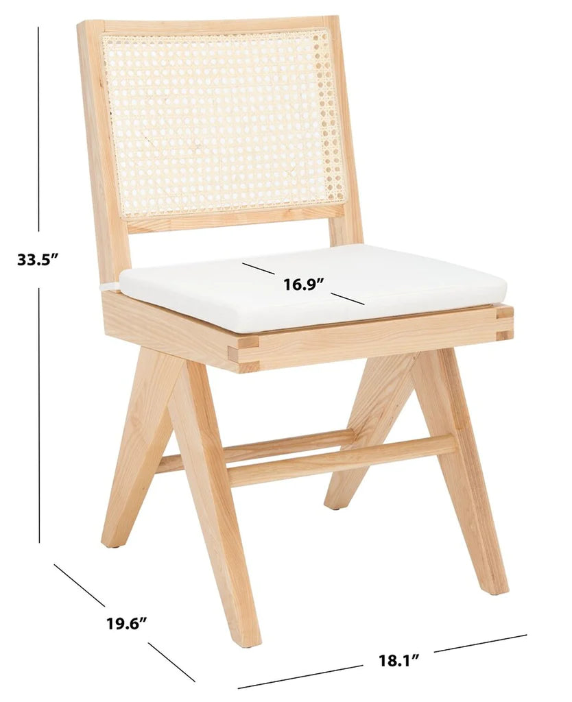 Safavieh Colette Rattan Dining Chair Set Of 2 - Natural | Dining Chairs | Modishstore - 6