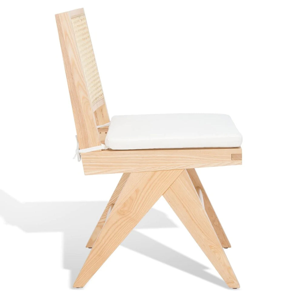 Safavieh Colette Rattan Dining Chair Set Of 2 - Natural | Dining Chairs | Modishstore - 5