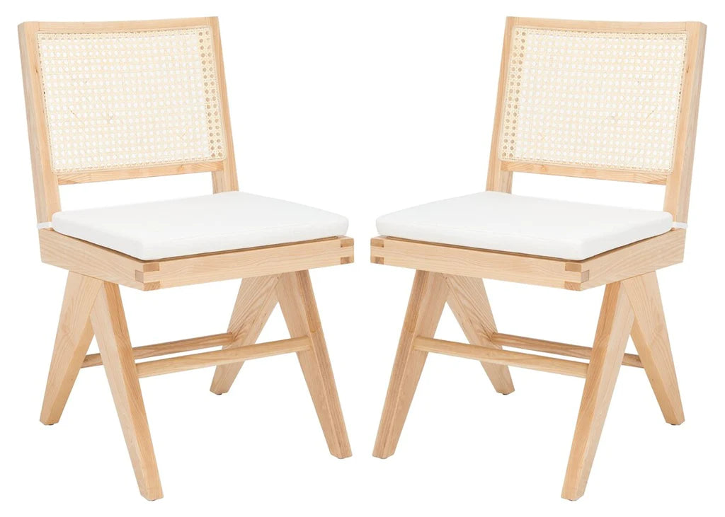 Safavieh Colette Rattan Dining Chair Set Of 2 - Natural | Dining Chairs | Modishstore - 2