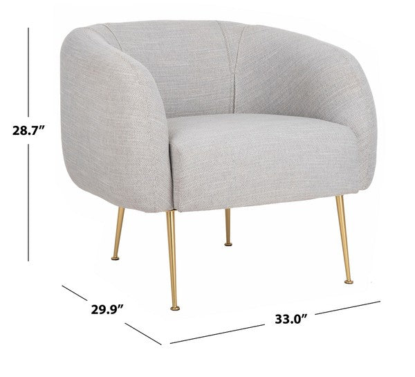 Safavieh Alena Chair - Light Gray | Accent Chairs | Modishstore - 3