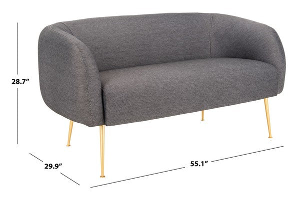 Safavieh Alena Loveseat - Gray | Loveseats | Modishstore - 3