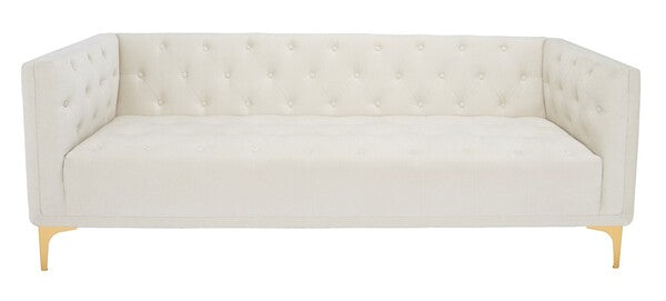 Safavieh Florentino Tufted Sofa - Creme | Sofas | Modishstore - 2