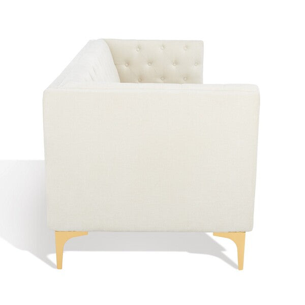 Safavieh Florentino Tufted Sofa - Creme | Sofas | Modishstore - 4