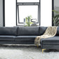 Safavieh Brayson Chaise Sectional Sofa - Dusty Blue | Sectional | Modishstore