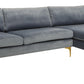 Safavieh Brayson Chaise Sectional Sofa - Dusty Blue | Sectional | Modishstore - 3