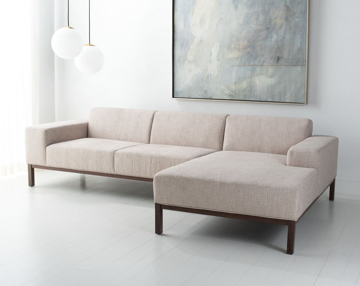 Safavieh Dove Mid-Century Sectional - Oatmeal | Sectional | Modishstore