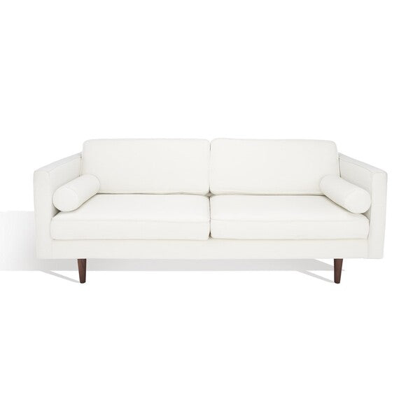Safavieh Hurley Mid-Century Sofa - White | Sofas | Modishstore - 2