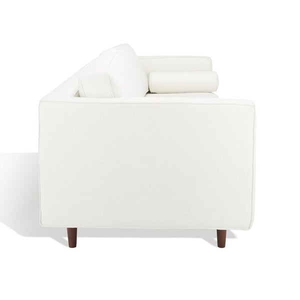 Safavieh Hurley Mid-Century Sofa - White | Sofas | Modishstore - 4