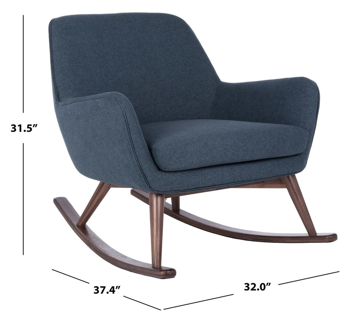 Safavieh Mack Mid-Century Rocking Chair | Rocking Chairs | Modishstore - 10