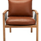 Safavieh Caramel Midcentury Leathe Chai | Accent Chairs | Modishstore - 5