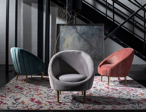 Safavieh Razia Channel Tufted Tub Chair - Seafoam | Accent Chairs | Modishstore - 5