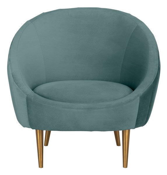Safavieh Razia Channel Tufted Tub Chair - Seafoam | Accent Chairs | Modishstore - 2