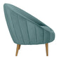 Safavieh Razia Channel Tufted Tub Chair - Seafoam | Accent Chairs | Modishstore - 4