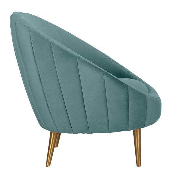 Safavieh Razia Channel Tufted Tub Chair - Seafoam | Accent Chairs | Modishstore - 4