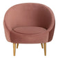 Safavieh Razia Channel Tufted Tub Chair - Dusty Rose | Accent Chairs | Modishstore - 2