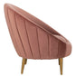 Safavieh Razia Channel Tufted Tub Chair - Dusty Rose | Accent Chairs | Modishstore - 4