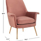 Safavieh Aimee Velvet Arm Chair | Armchairs | Modishstore - 3