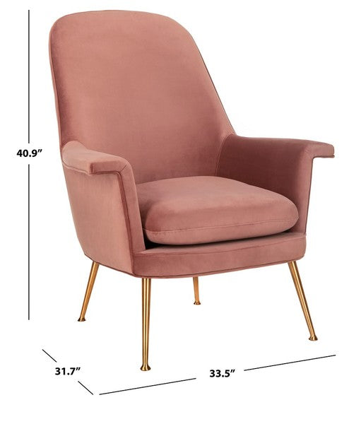 Safavieh Aimee Velvet Arm Chair | Armchairs | Modishstore - 3