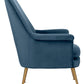 Safavieh Aimee Velvet Arm Chair - Navy | Accent Chairs | Modishstore - 4