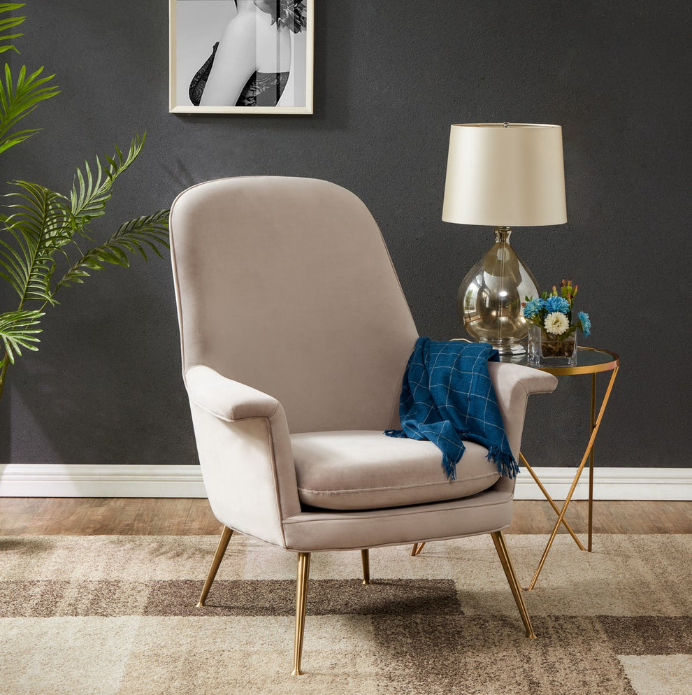 Safavieh Aimee Velvet Arm Chair | Armchairs | Modishstore - 5