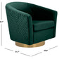 Safavieh Clara Quilted Swivel Tub Chair - Emerald | Accent Chairs | Modishstore - 3