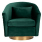 Safavieh Clara Quilted Swivel Tub Chair - Emerald | Accent Chairs | Modishstore - 2