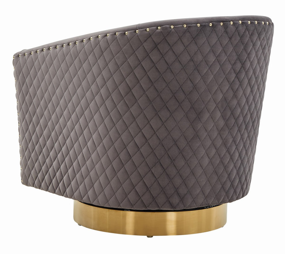 Safavieh Clara Quilted Swivel Tub Chair | Accent Chairs | Modishstore - 5