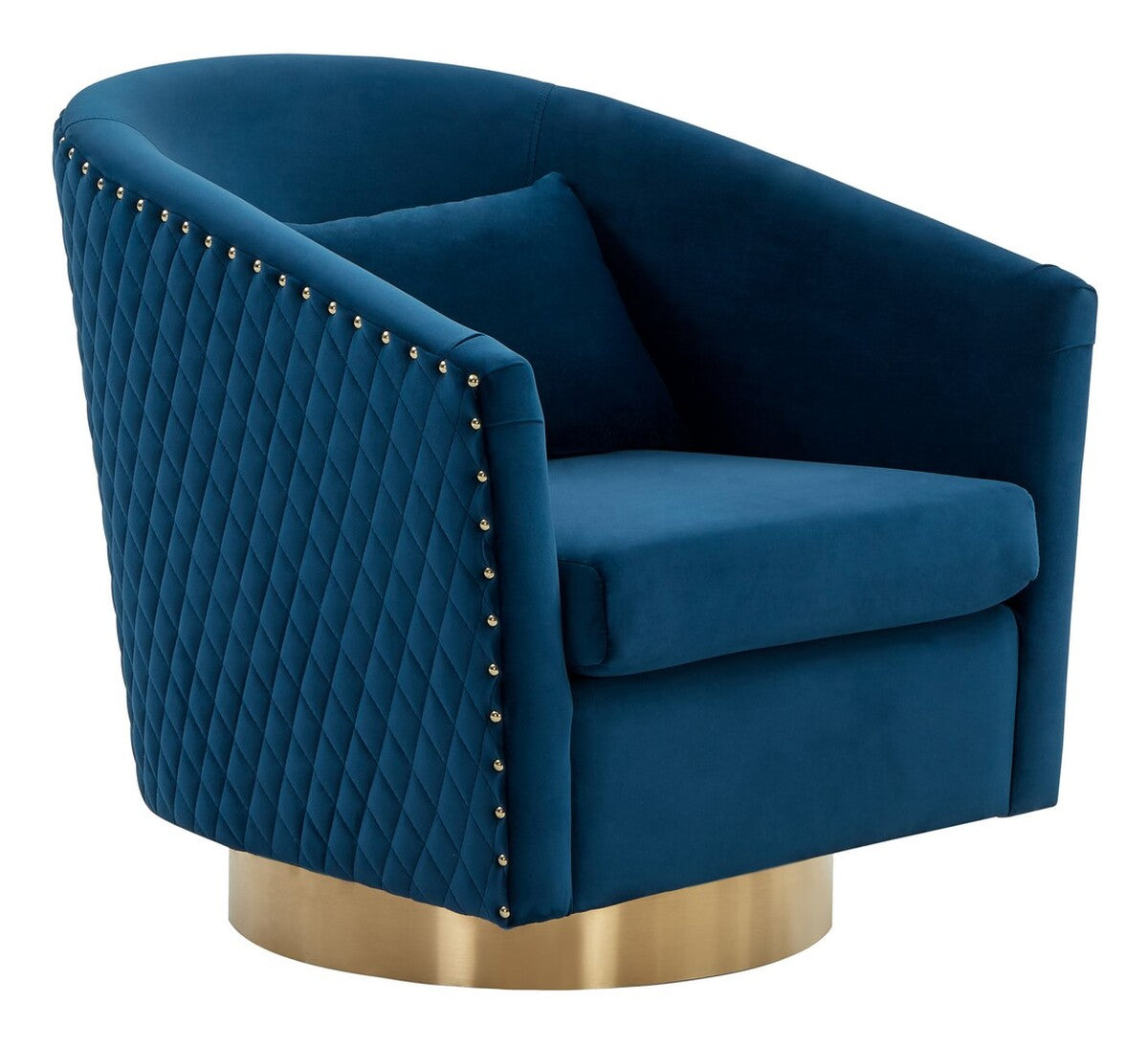 Safavieh Clara Quilted Swivel Tub Chair | Accent Chairs | Modishstore - 8