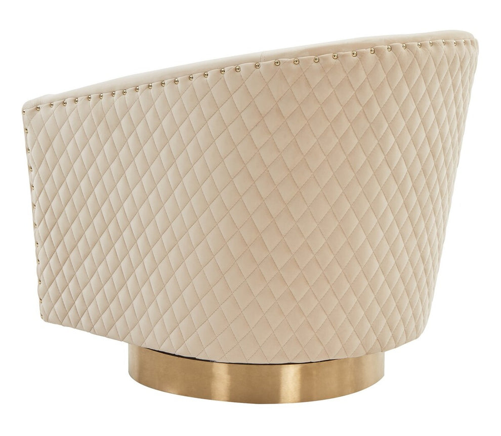 Safavieh Clara Quilted Swivel Tub Chair | Accent Chairs | Modishstore - 14
