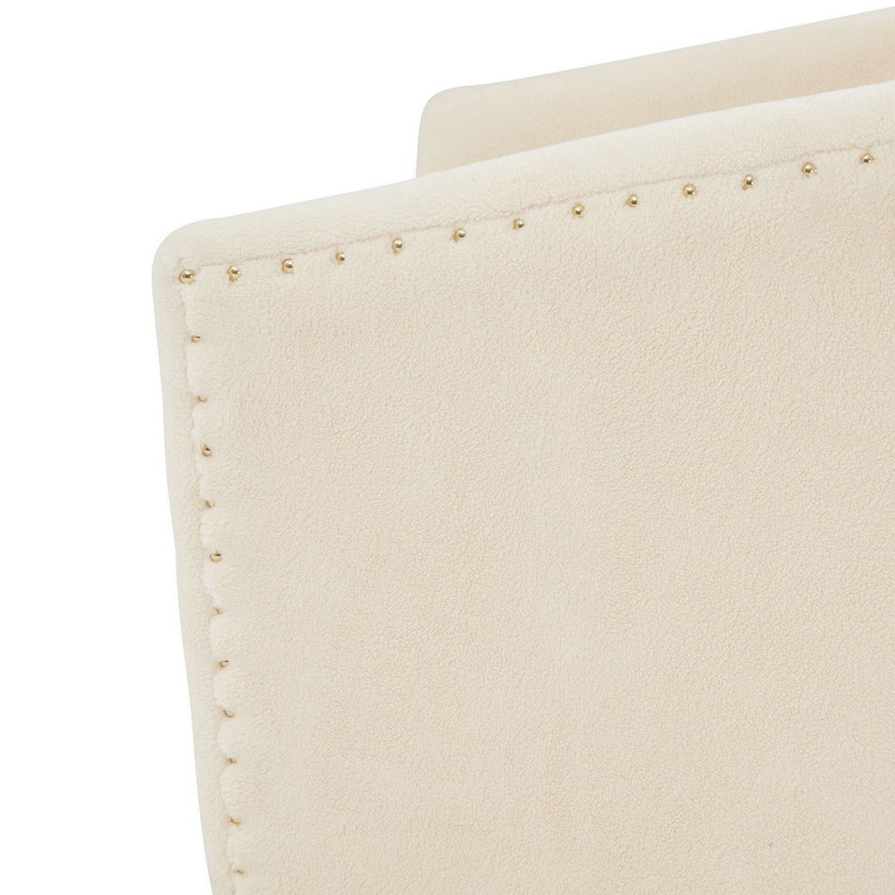 Safavieh Clara Quilted Swivel Tub Chair - Ivory | Accent Chairs | Modishstore - 4